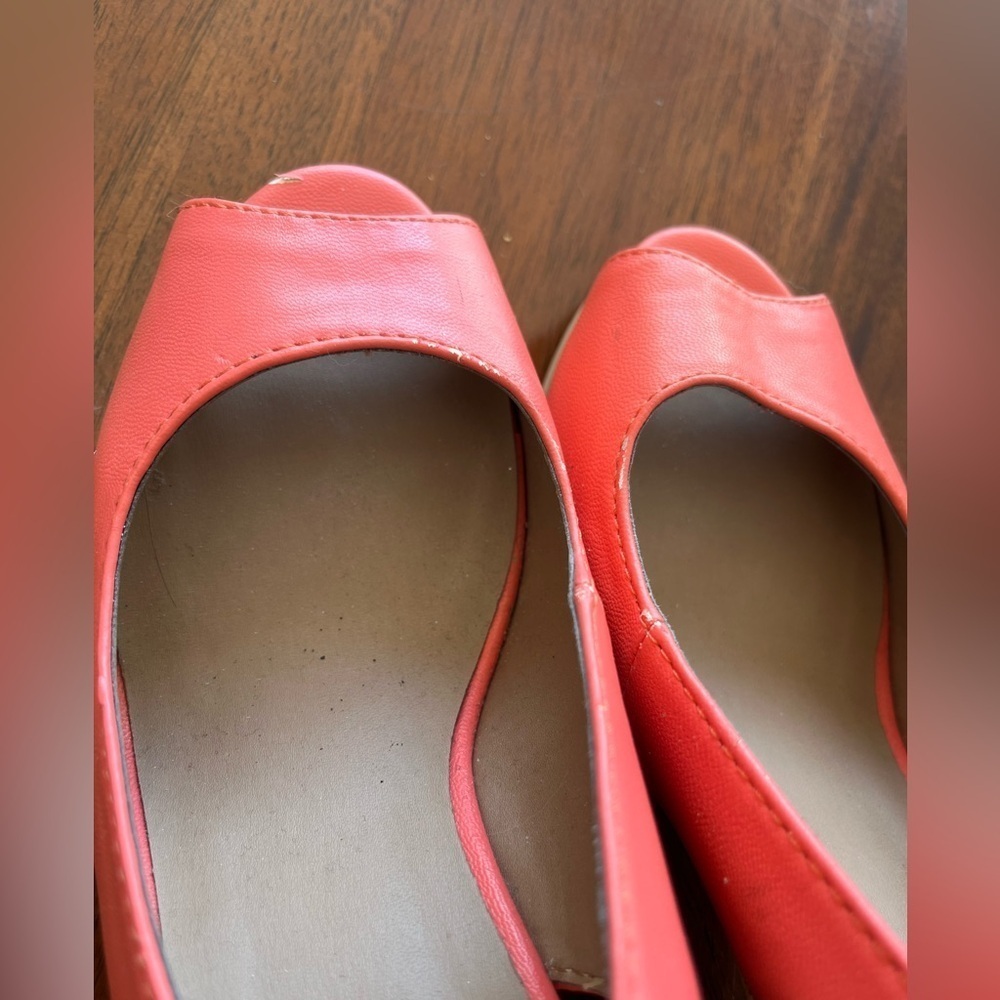 Pink Peep-Toe Slingback Heels size 7 - Picture 6 of 7